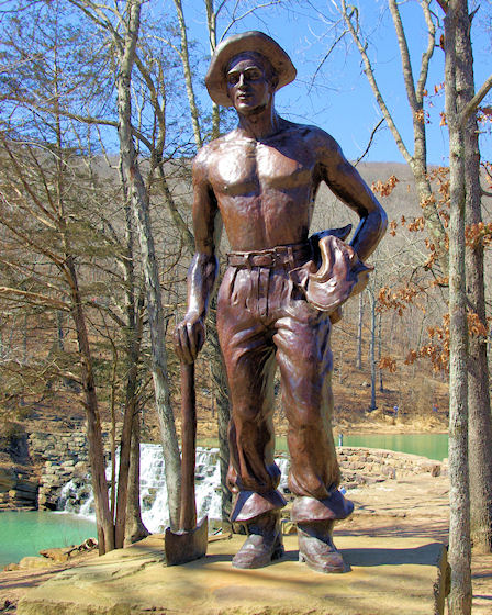 Bronze of CCC Worker, Devils Den State Park, Arkansas 3-1-08