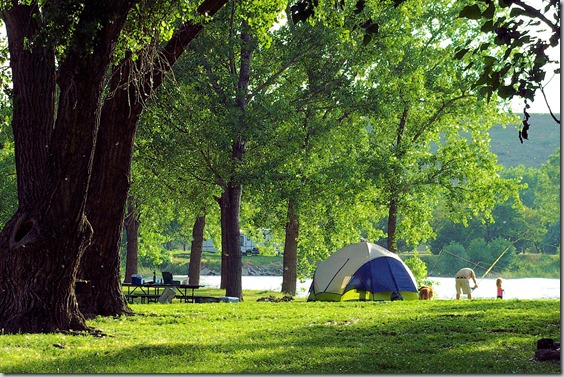 Tent Camping at Lake Ogallala, Nebraska