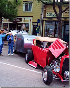 Teardrop trailer at auto show on the streets of Old Colorado City, Colorado, August 22, 2004 - 3