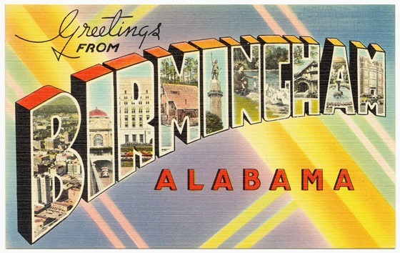 Greetings from Birmingham, Alabama -- vintage postcard