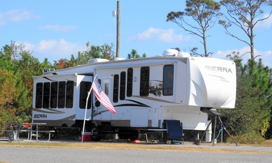 Sierra 5th wheel RV at Gulf Shores Alabama 2012