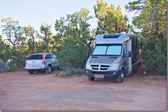 BLM boondocking - overflow camping for Natural Bridges National Monument.