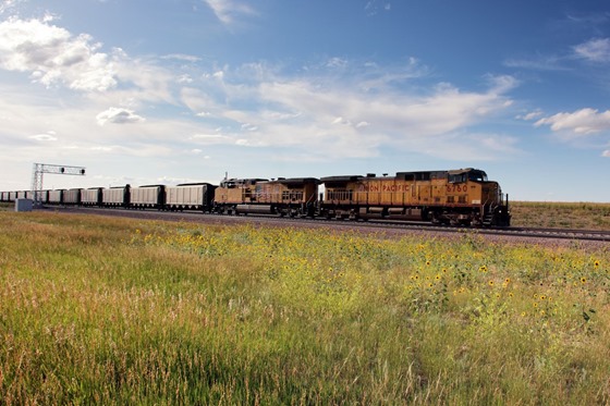 Train near Casper, Wyoming