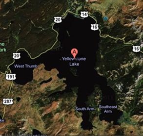 yellowstone lake small map