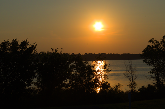 Kaw Lake from Osage Cove Campground, August 3, 2014