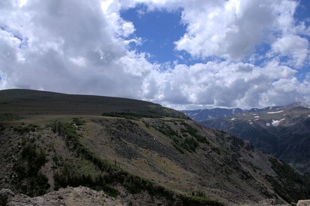 View from Beartooth Highway, which travels the Absaroka Range in Wyoming and Montana, August 14, 2014