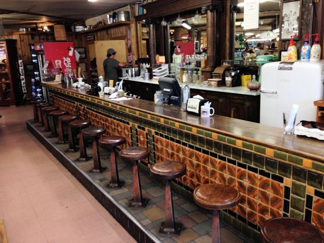 Eagle’s Store soda fountain, West Yellowstone, Montana, August 20, 2014