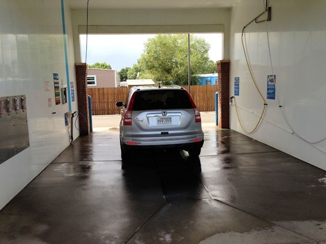 Honda CR-V in carwash in Bozeman, Montana