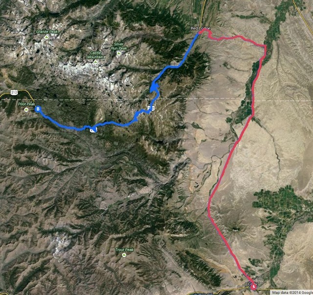 Cody, Wyoming to Fox Creek Campground via Red Lodge Montana and the Beartooth Highway