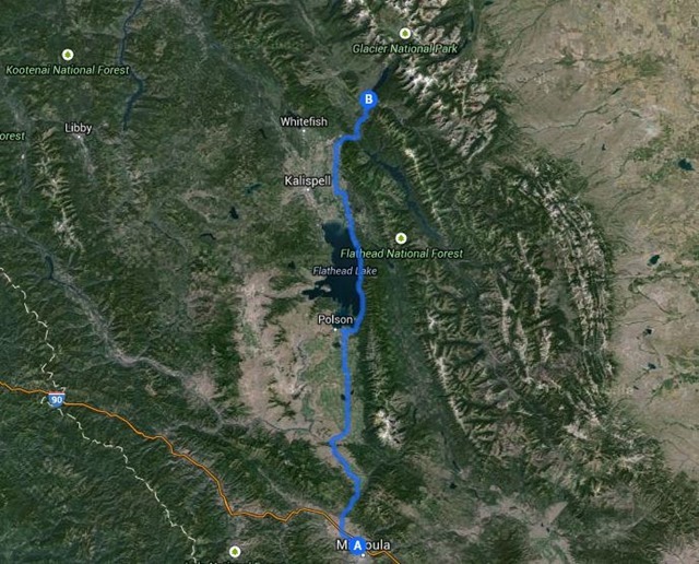 Missoula to Glacier National Park, August 25, 2014