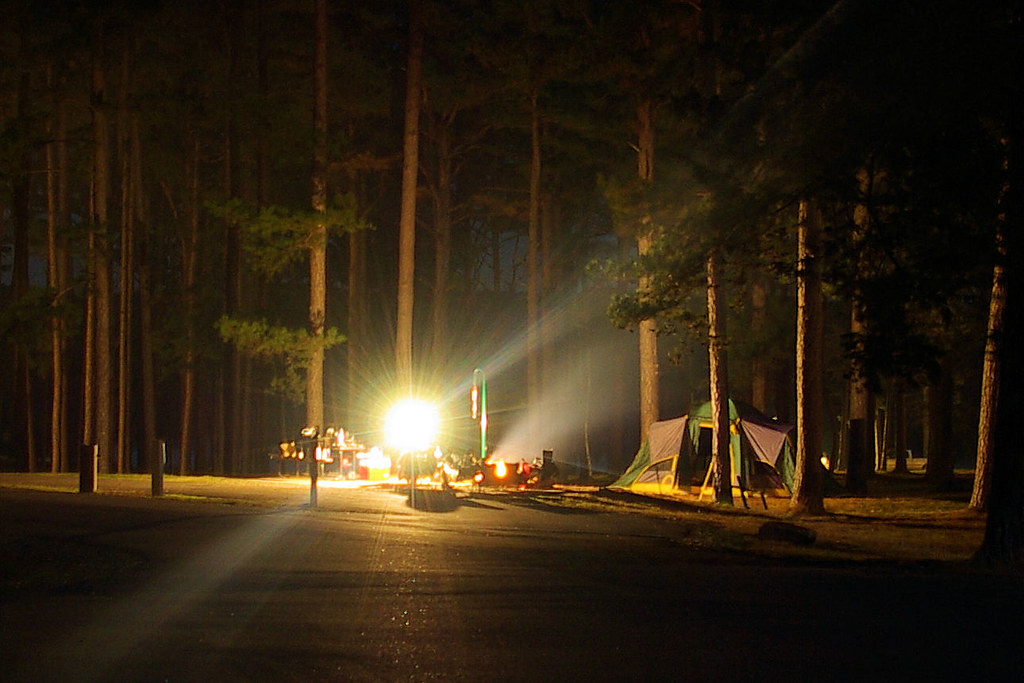 Night view of the campground, Petit Jean State Park, Arkansas, November 27, 2009