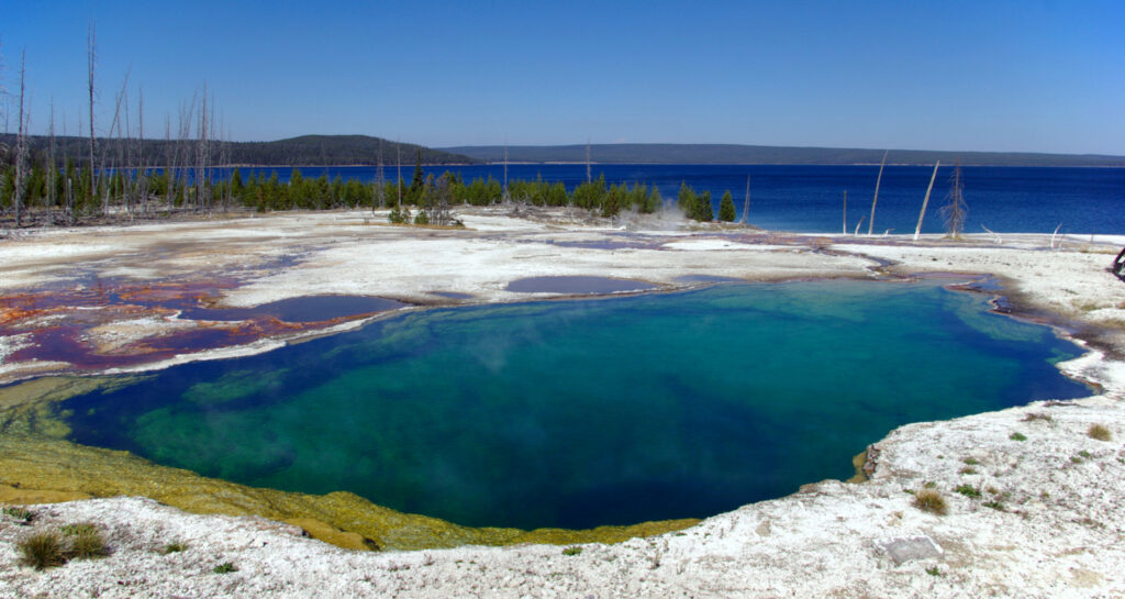 Abyss Pool, West Thumb, Yellowstone National Park (a UNESCO World Heritage Site), Wyoming, September 12, 2007