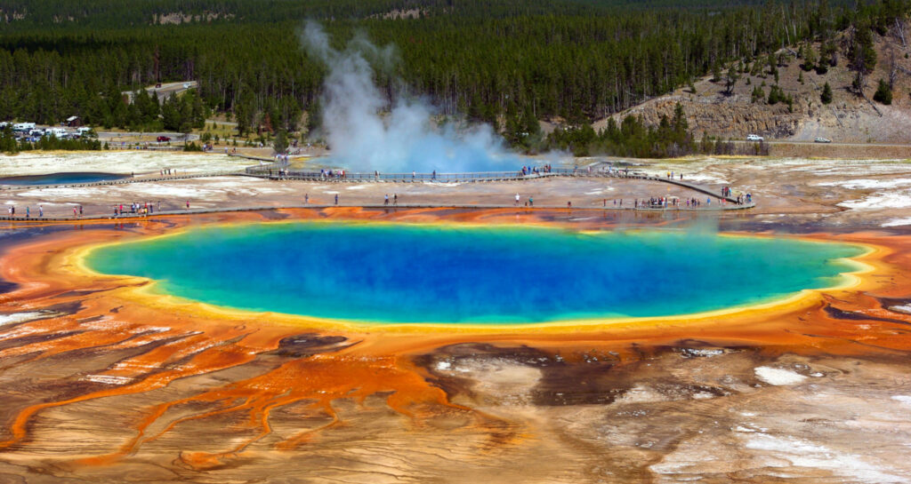 Grand Prismatic Spring, Yellowstone National Park (a UNESCO World Heritage Site), Wyoming, August 8, 2010