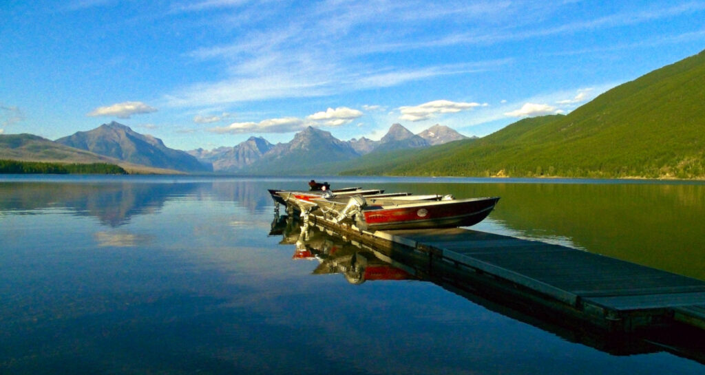 Lake McDonald from Apgar Village, Glacier National Park (UNESCO World Heritage Site), Montana, August 25, 2014
