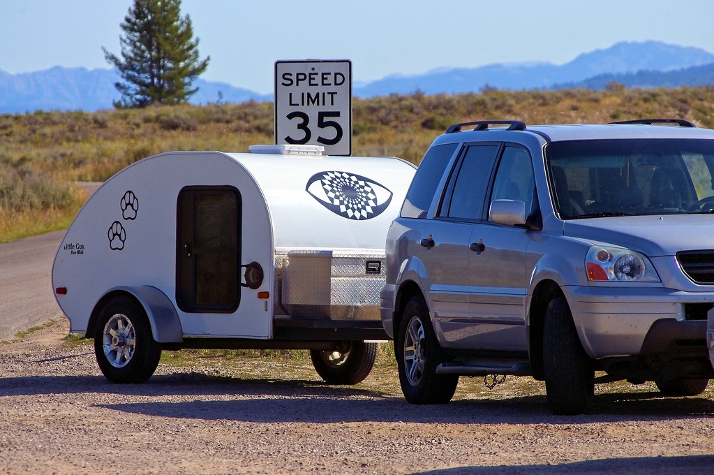Little Guy teardrop trailer, Grand Teton National Park, Wyoming, September 5, 2014